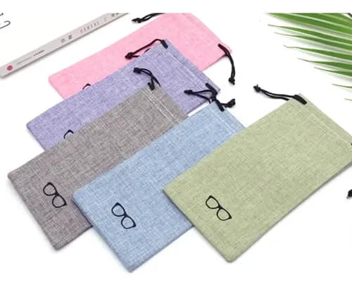 Pack de 10 fundas de tela para anteojos: ideal para tus viajes diarios
