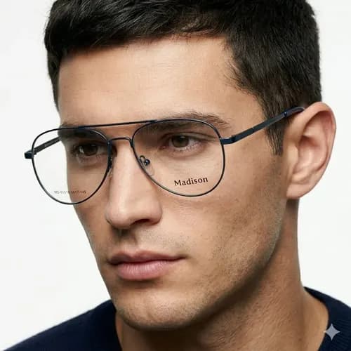 Anteojos Aviador Grande Madison con Patilla Flex para Uso Diario Unisex